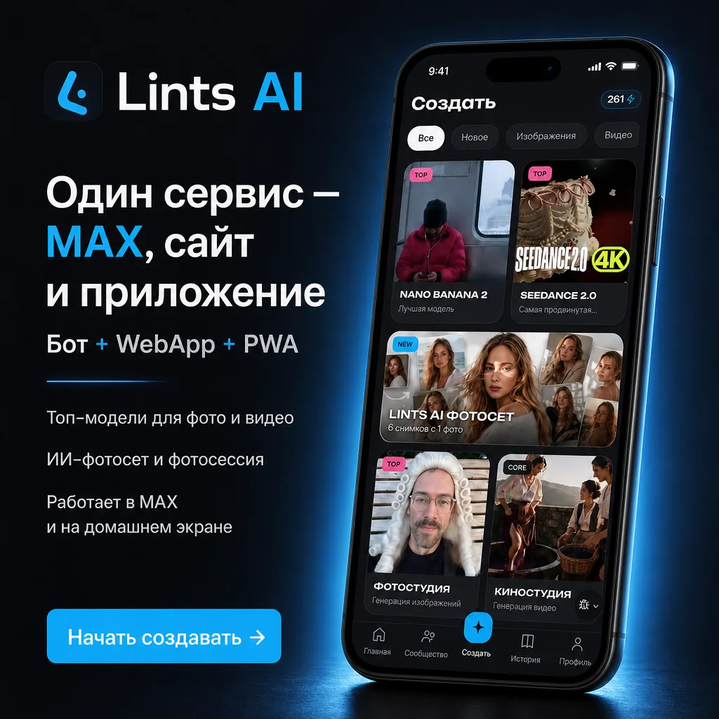 ⚡ Lints AI — полный креативный стек в кармане.