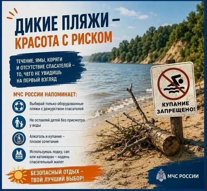 За красивым видом могут скрываться опасности
🌞 Летом так хочется выбраться к воде и отдохнуть на пр
