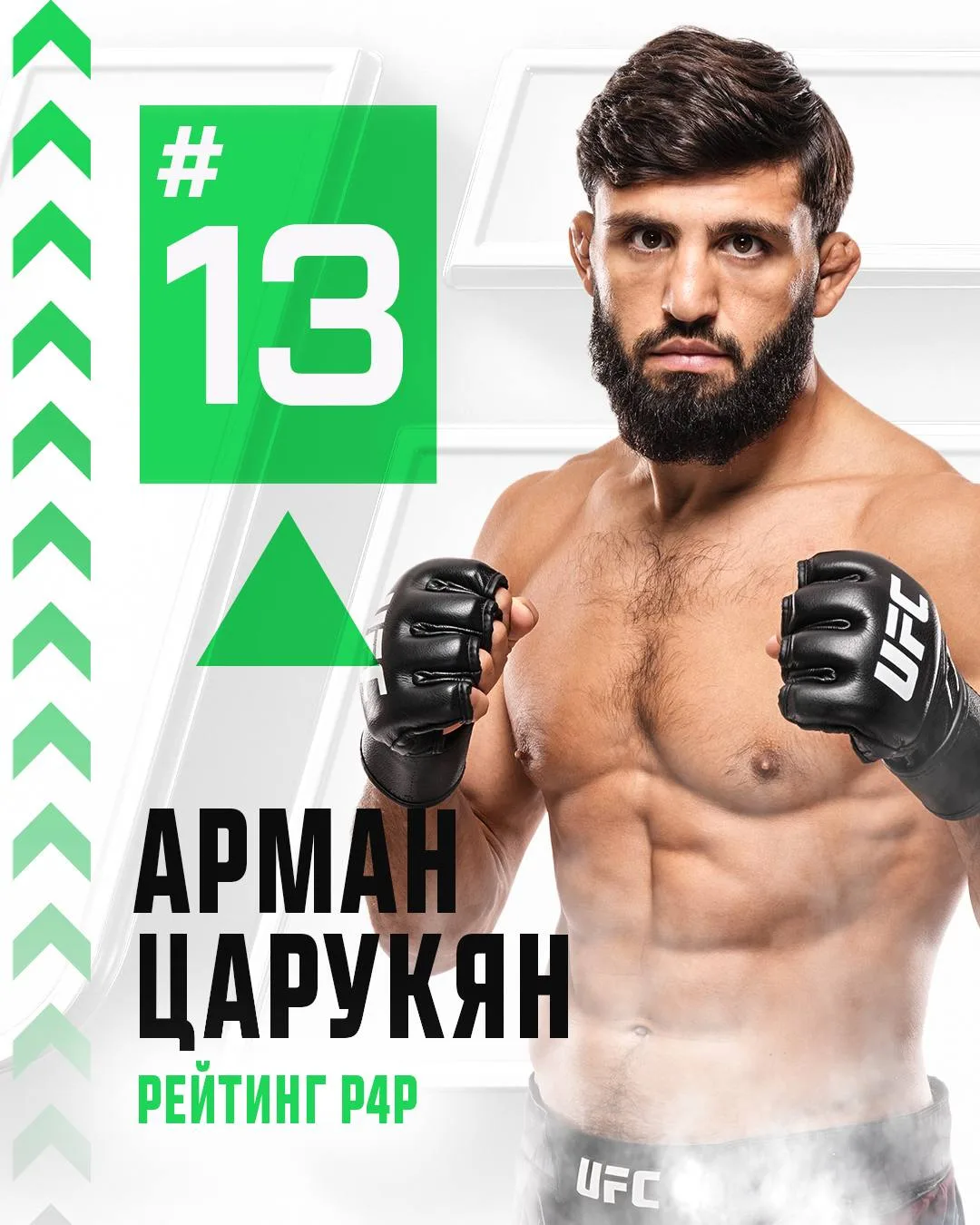 🔝 Арман Царукян поднялся на 13 строчку рейтинга сильнейших вне зависимости от весовой ...