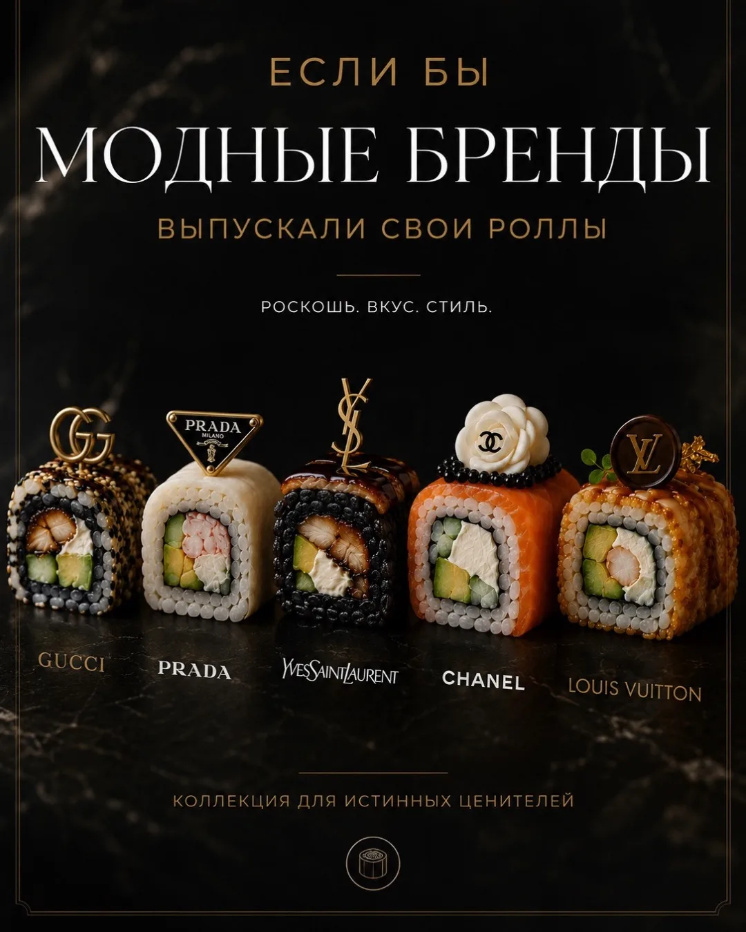 Если бы модные бренды создавали роллы… 🍣✨