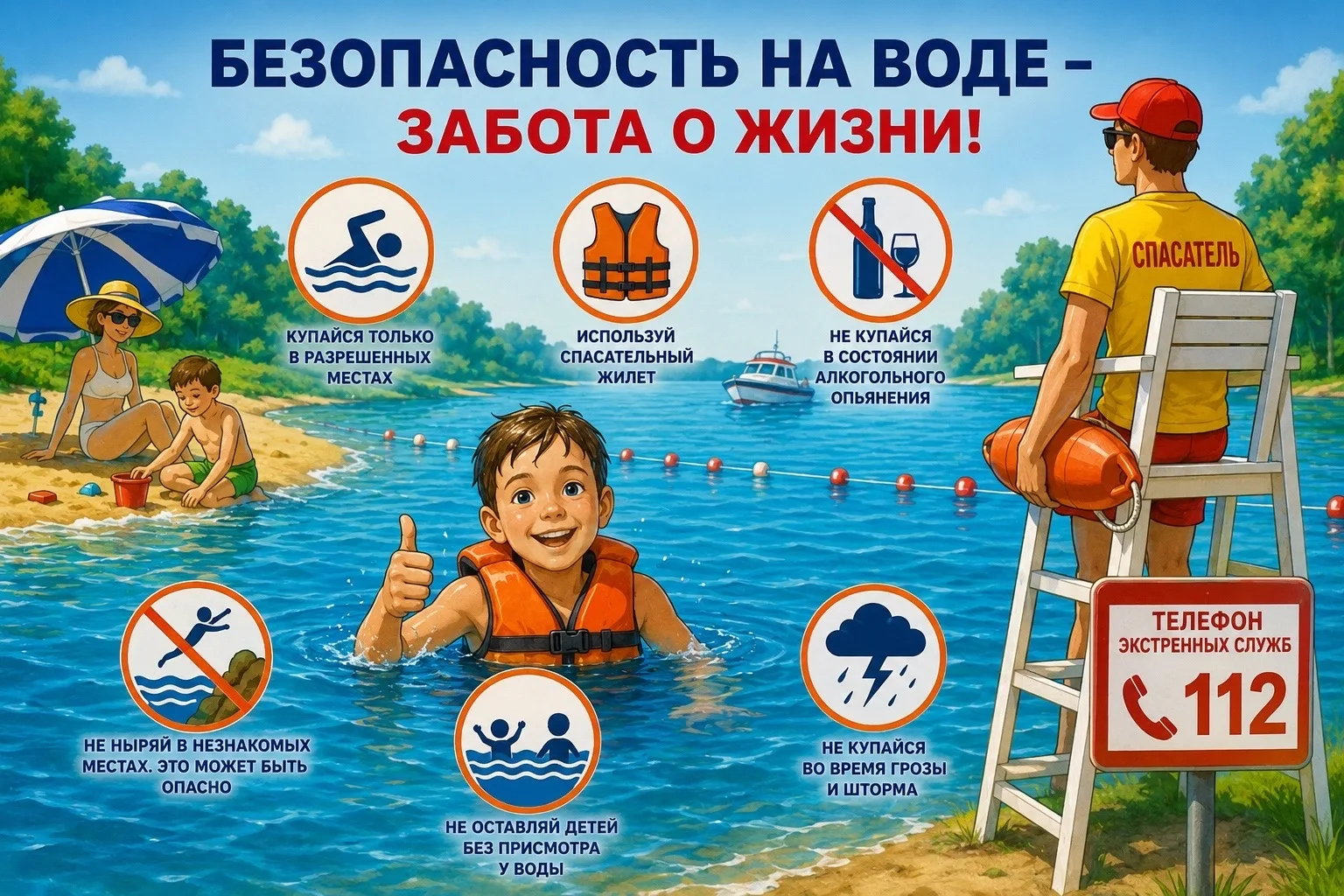 Уважаемые жители Вавожского района!

Наступил долгожданный купальный сезон. Чтобы отдых у воды принё