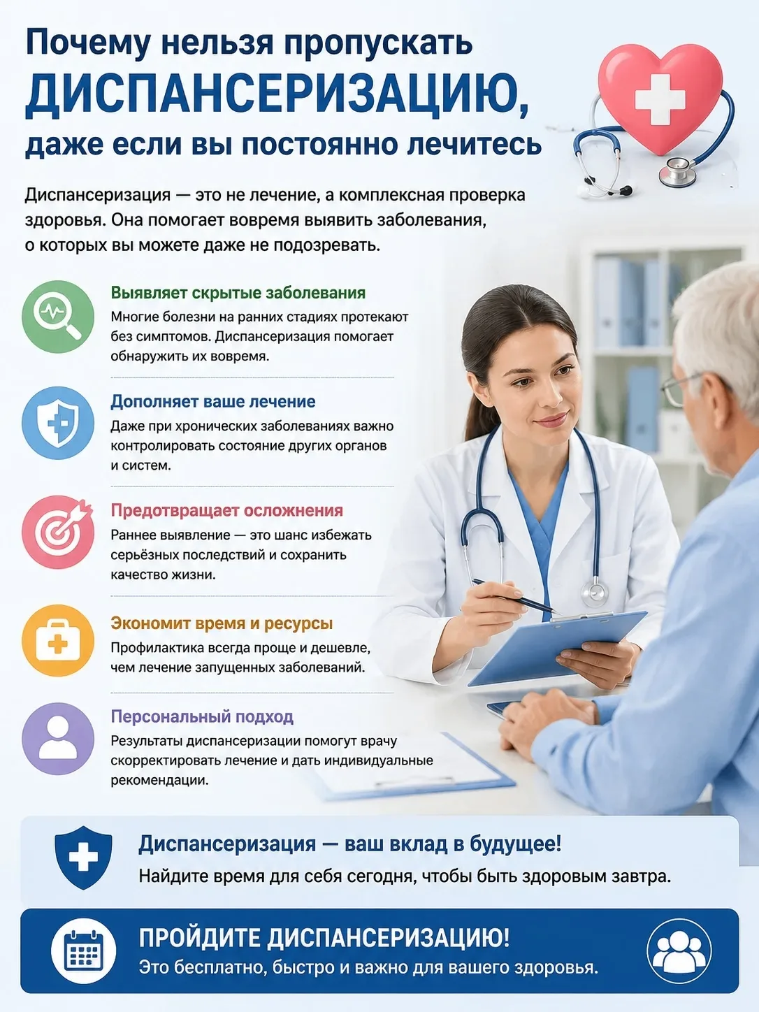 🩺 Почему нельзя пропускать диспансеризацию, даже если вы постоянно лечитесь?