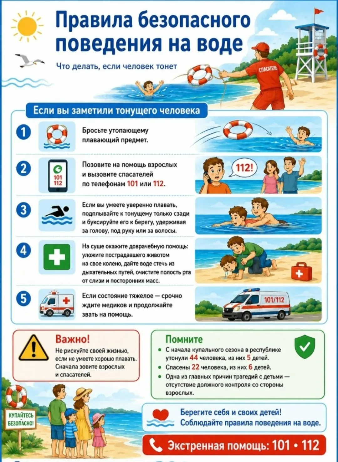 Безопасность на водоёмах в летний период. Основные правила безопасности поведения на во...