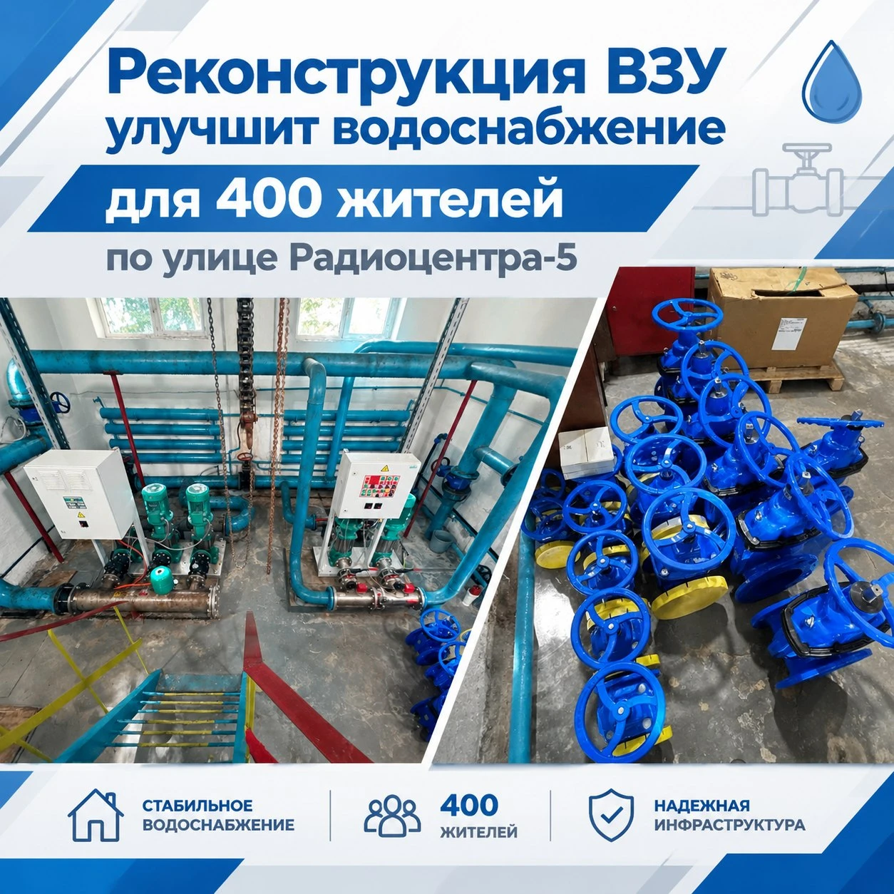 💧 Улучшаем качество водоснабжения для жителей Радиоцентра-5 в Щёлково💧