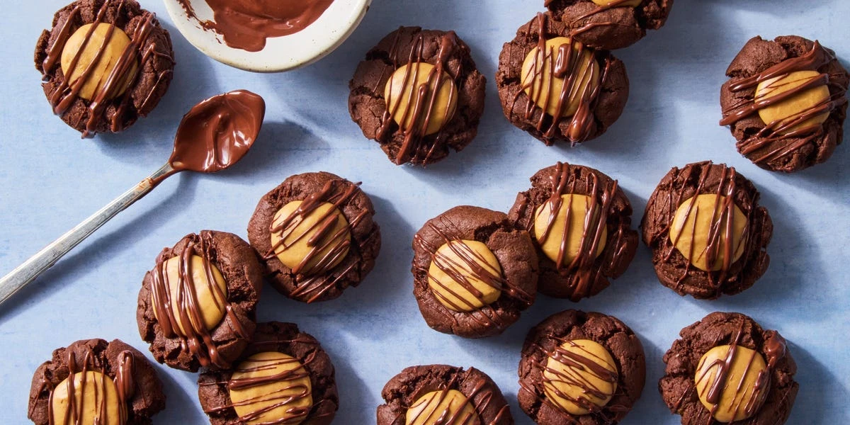 🍪 Шоколадное печенье с арахисовой начинкой