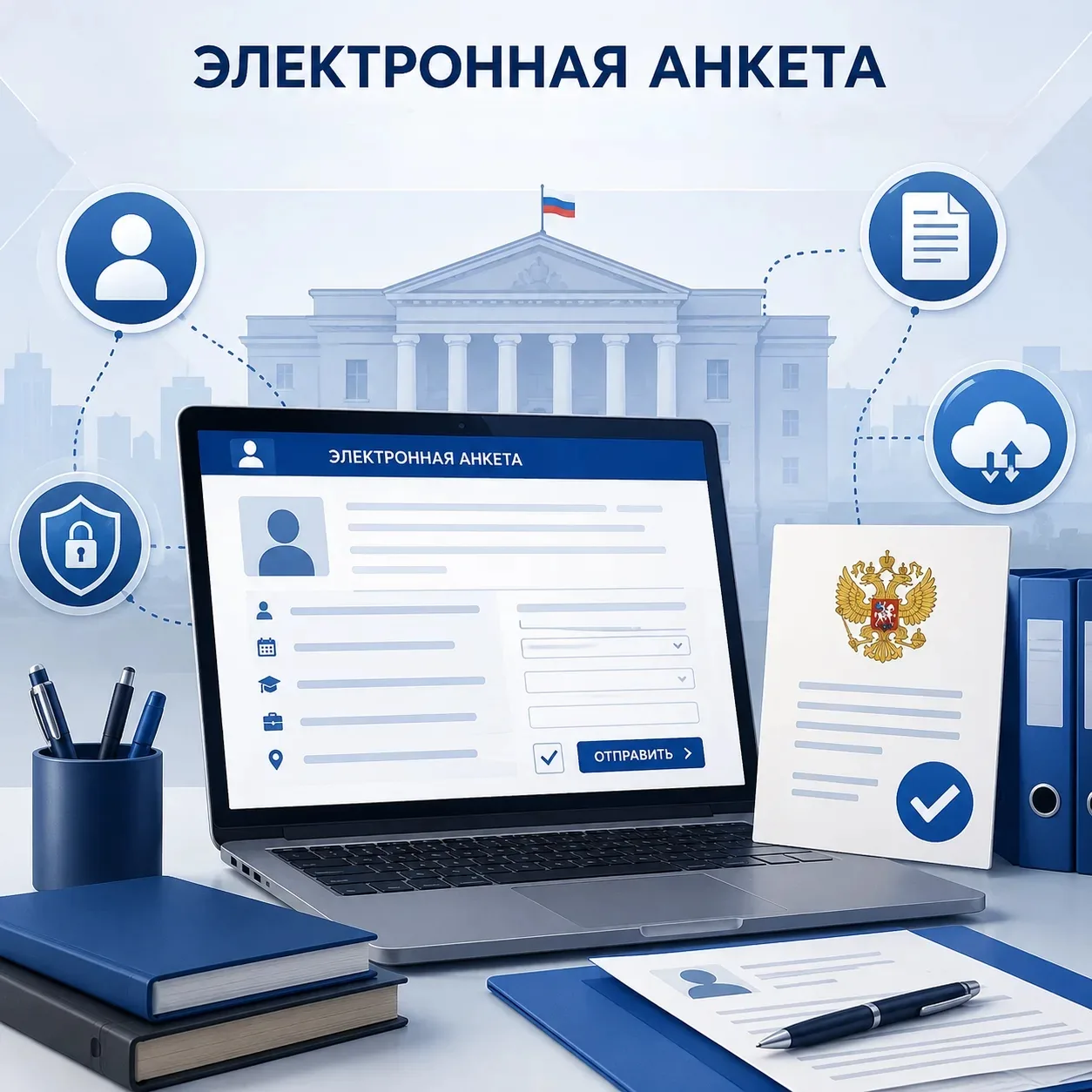 Формирование анкеты для поступления на государственную и муниципальную службу и сообщен...