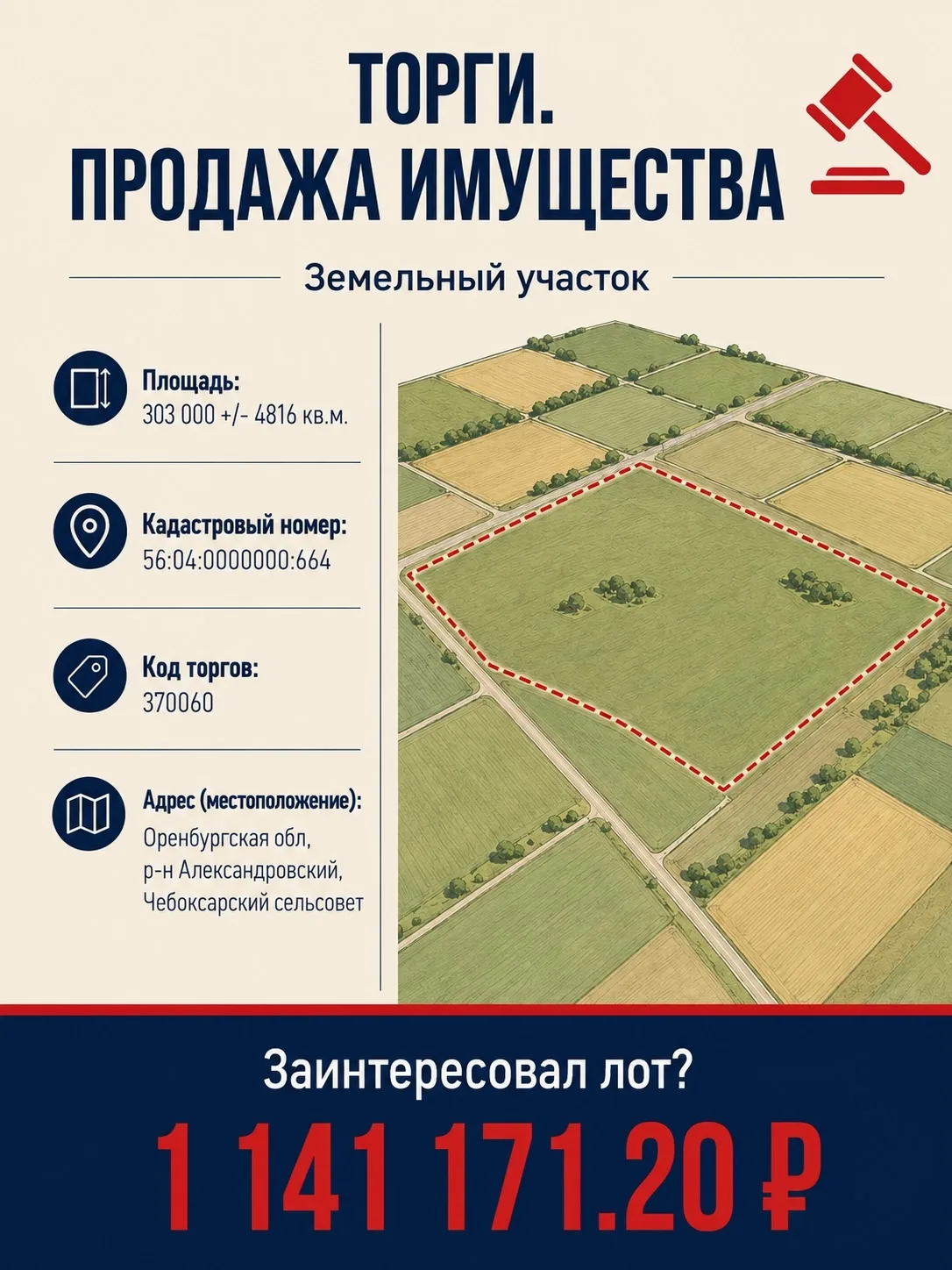 Торги по продаже земельногоучастка.