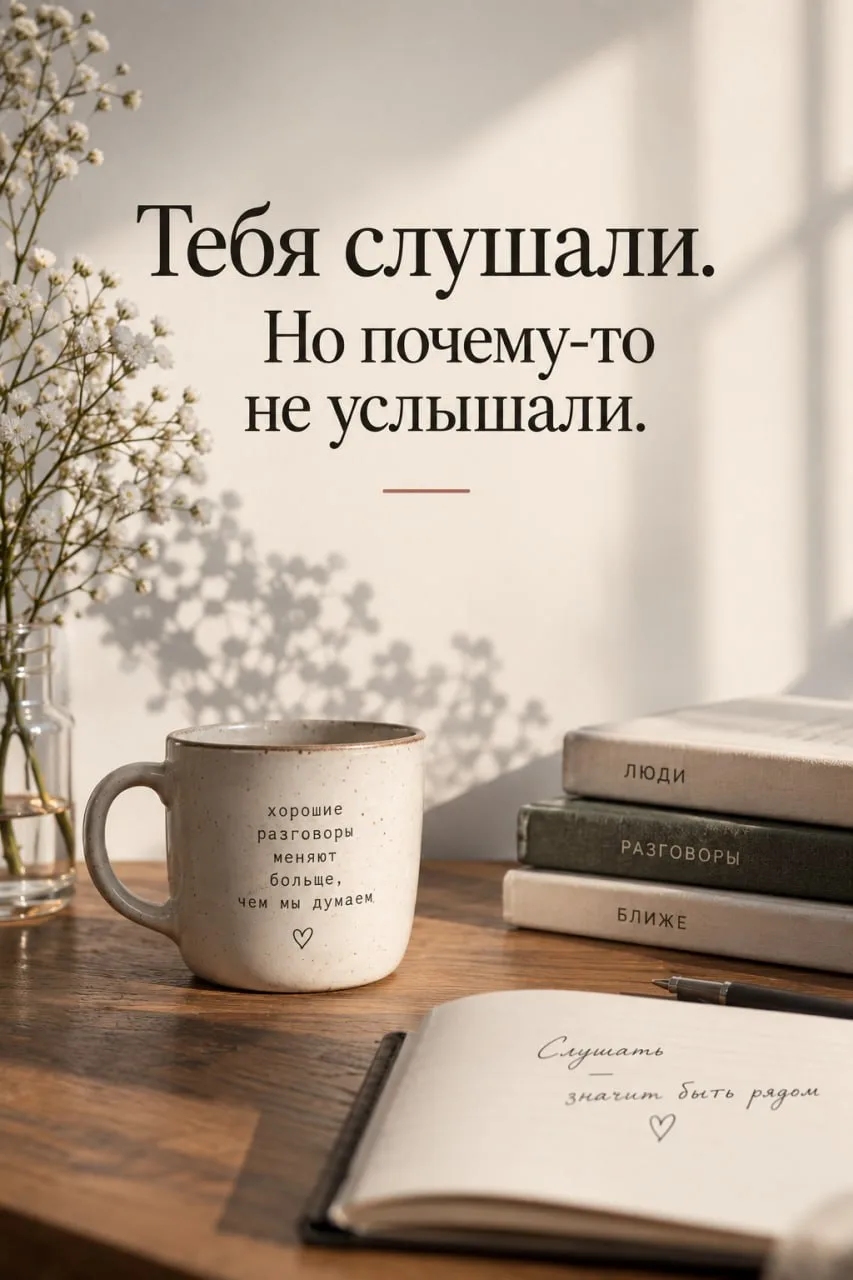 Тебя слушали. Но почему-то не услышали