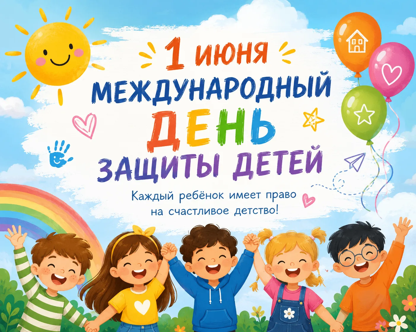 🌈 1 июня — Международный день защиты детей
Международный день защиты детей — один из самых добрых и