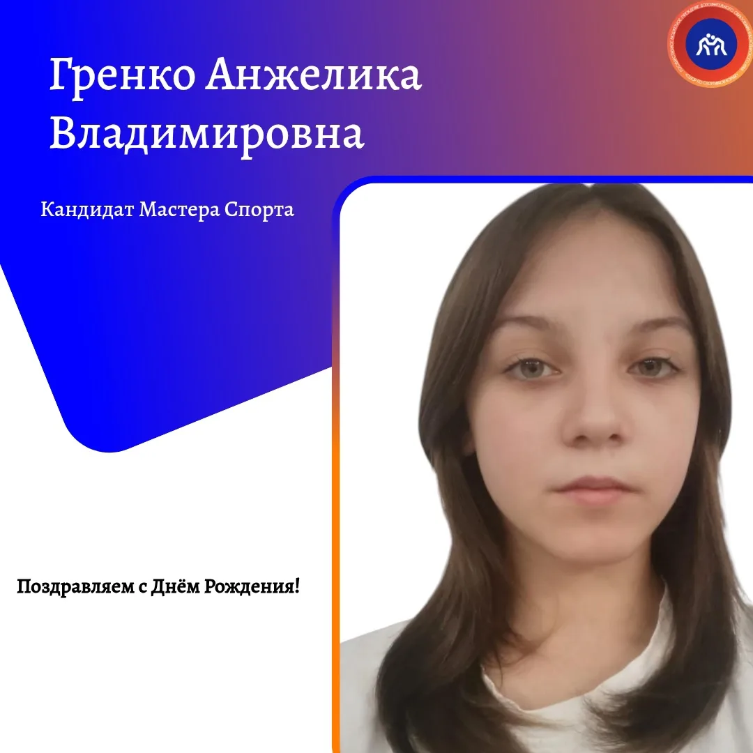 ❤️ Дорогая Анжелика!

🥳 Поздравляем тебя с Днём Рождения! 

🏆 Желаем тебе ярких побед, спортивных 