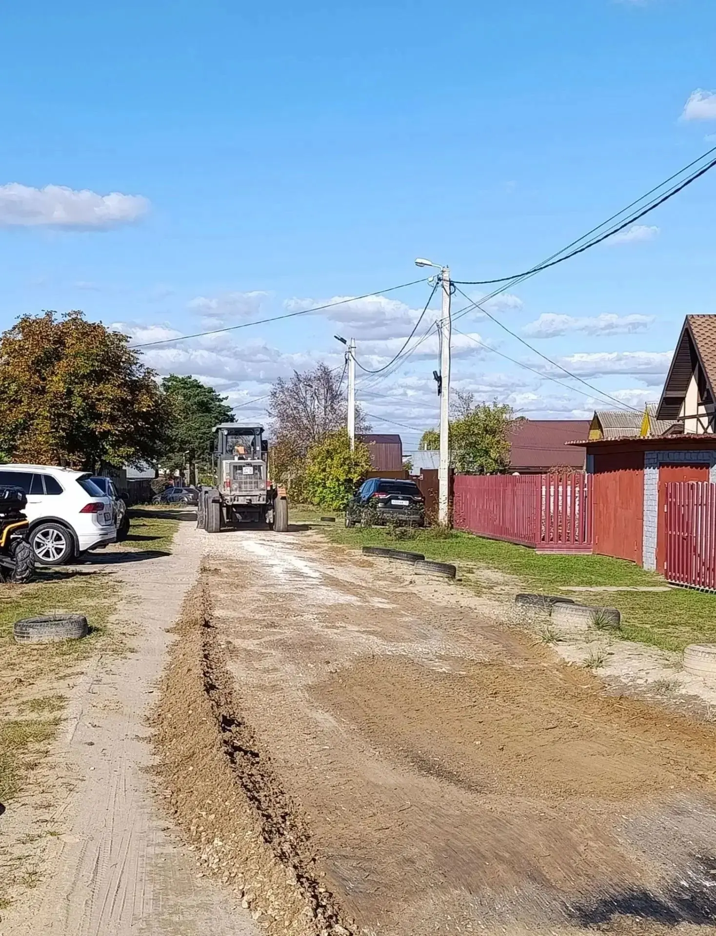 Грейдирование дорог в Грибаново и Першино