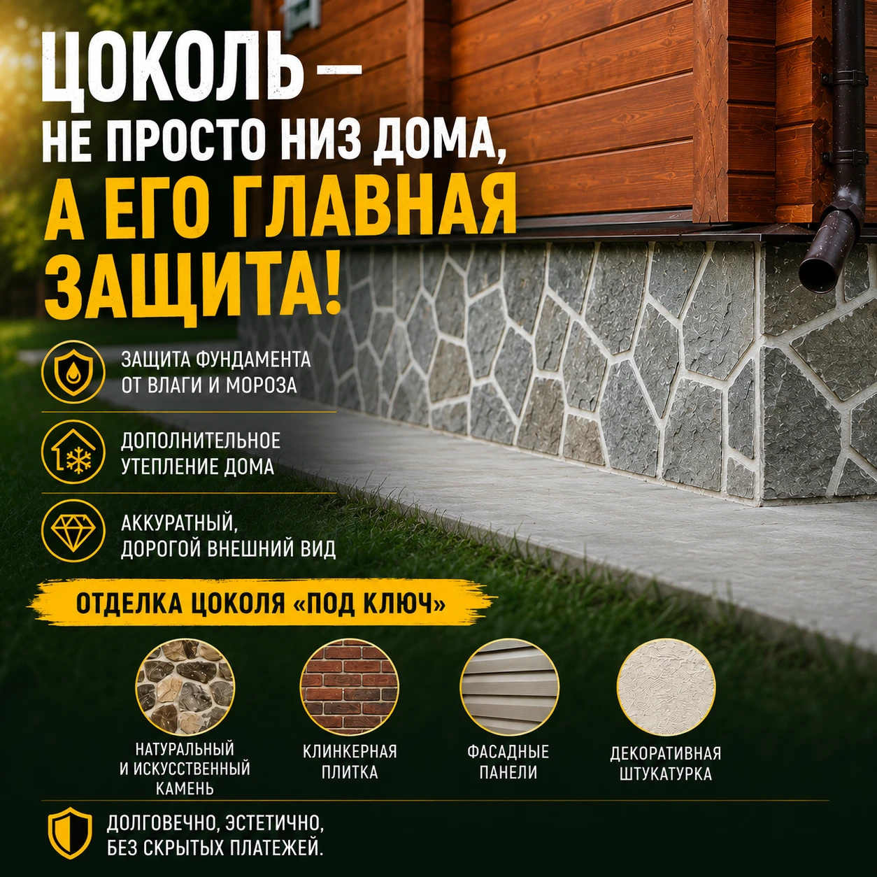 Цоколь – не просто "низ дома", а его главная защита