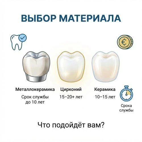 🦷 Как выбрать материалы для коронок: цирконий, металлокерамика, керамика