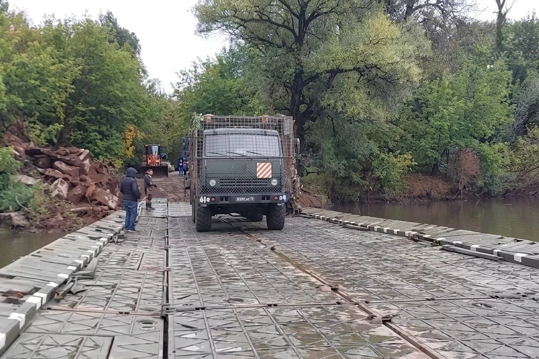 ⚒ В Самарской области на реке Большой Кинель установили переправу к селу Свободные Ключи
