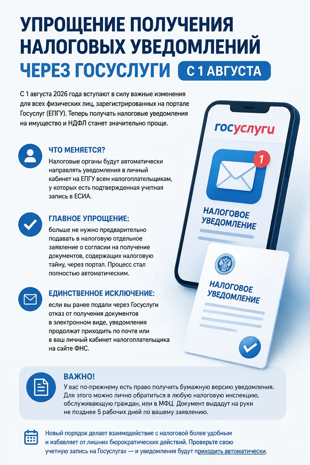Тучково | Кубинка | Руза | Можайск | Москва🏡

Упрощение получения налоговых уведомлений через Госус
