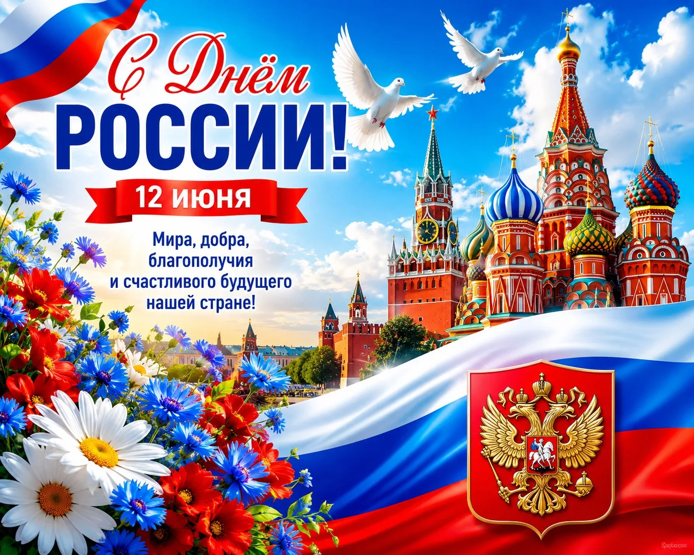 С ДНЁМ РОССИИ!🇷🇺🎉

Ребята, дорогие родители и педагоги!  От всей души поздравляем вас с Днём Росс
