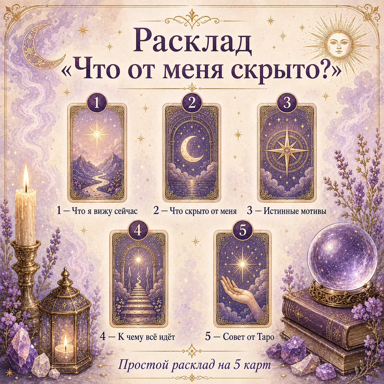 👁 Расклад «Что от меня скрыто?»

Иногда кажется, что ситуация вроде бы понятна, но внутри всё равно