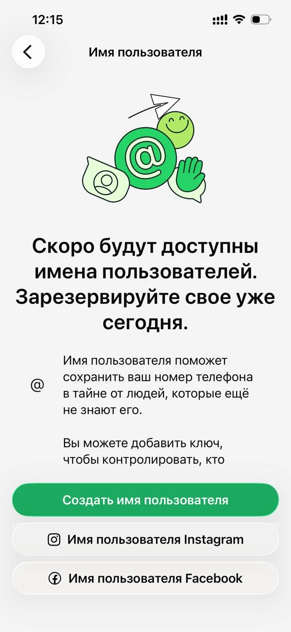 Еще в прошлом году Meta* анонсировала запуск в 2026 имен пользователей. И вот недавно пользователи W
