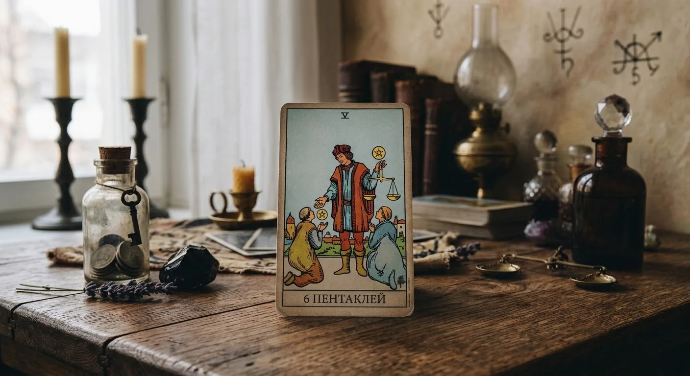 КАРТА ДНЯ, ПЯТНИЦА, ШЕСТЁРКА ПЕНТАКЛЕЙ