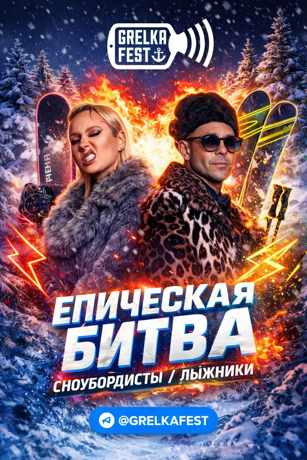 🏂🎿 Лыжники vs сноубордисты — эпическая битва за звание главного на горе в этом сезоне!   С 9 по 12 а