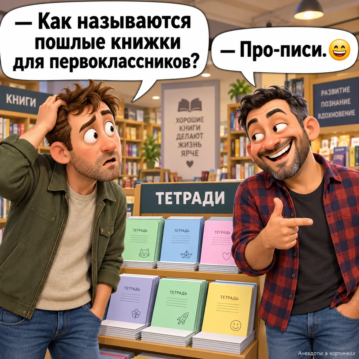 — Как называются пошлые книжки для первоклассников?