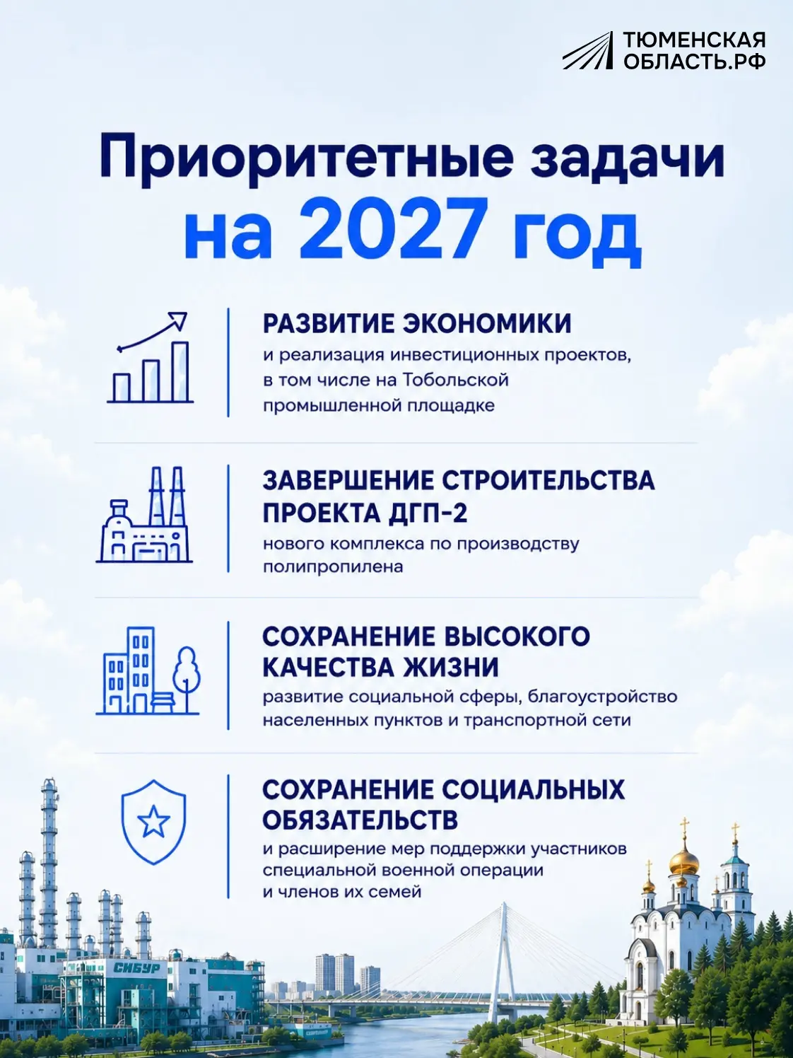 🗓 Александр Моор обозначил приоритеты развития Тюменской области на 2027 год