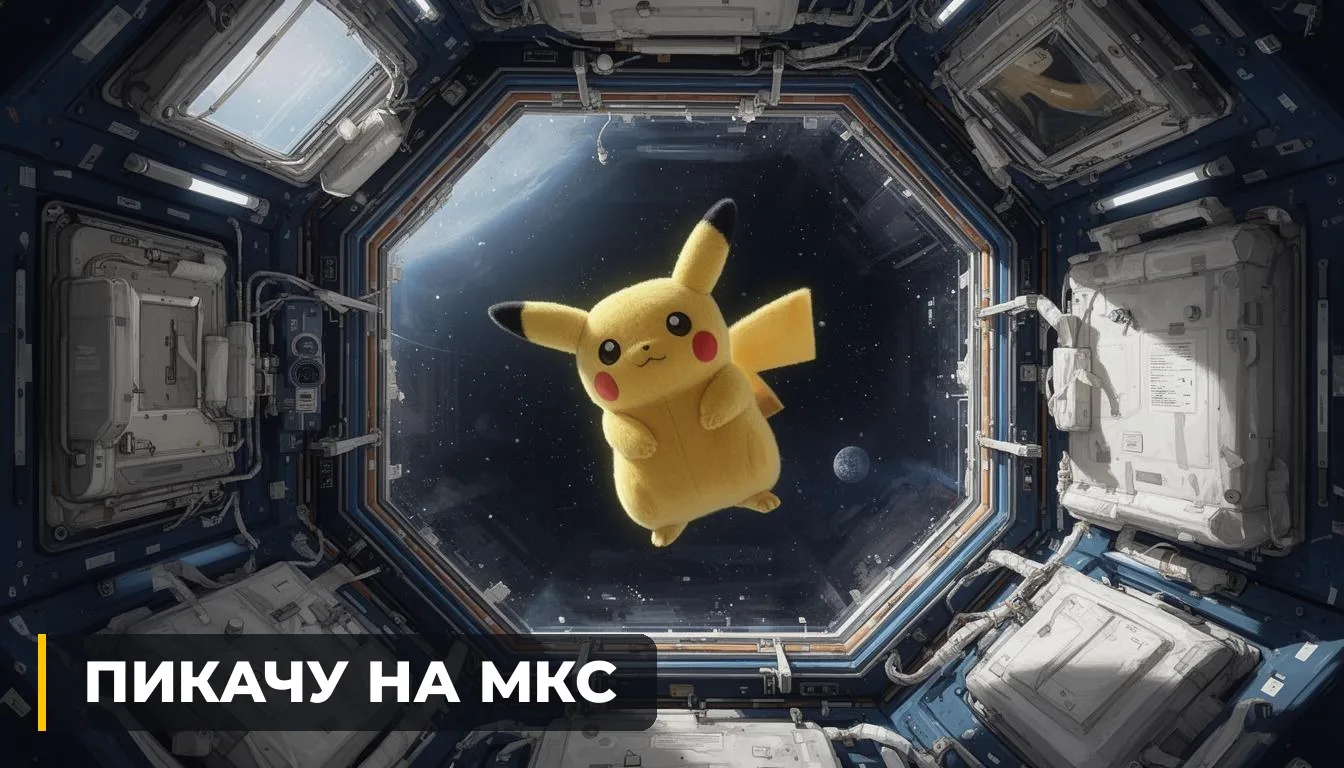 🚀 ПЛЮШЕВЫЙ ПИКАЧУ ПРОПЛЫЛ ПО МЕЖДУНАРОДНОЙ КОСМИЧЕСКОЙ СТАНЦИИ
