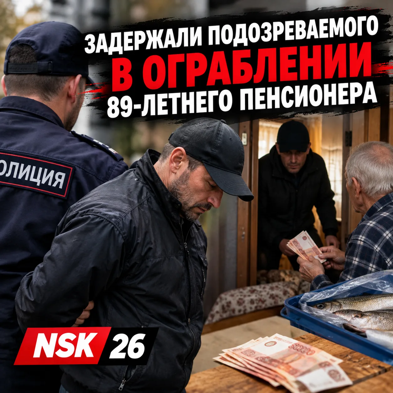⚡️ В Новоселицком округе задержали подозреваемого в ограблении 89-летнего пенсионера