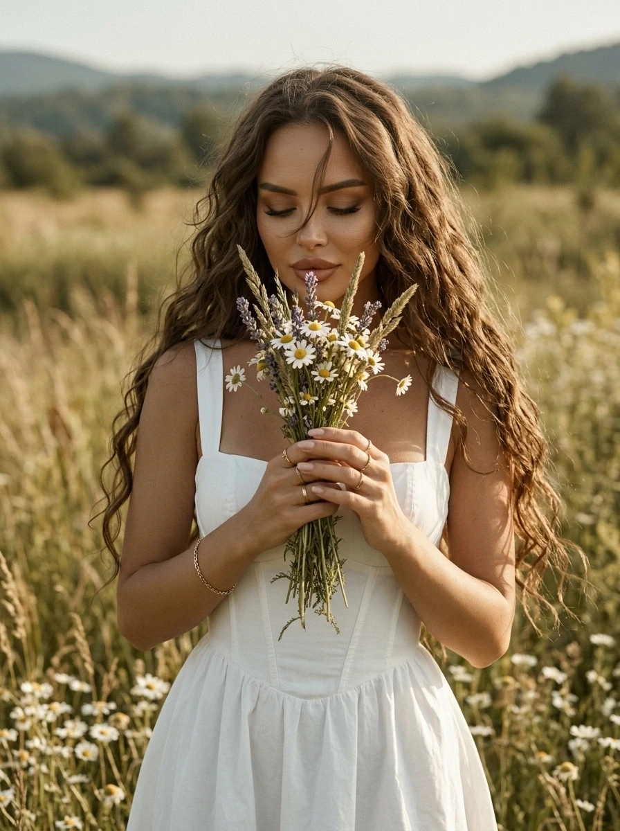 Из готовой фотосессии: Золотой час в поле

#цветы #женщина #студия #природа #лето