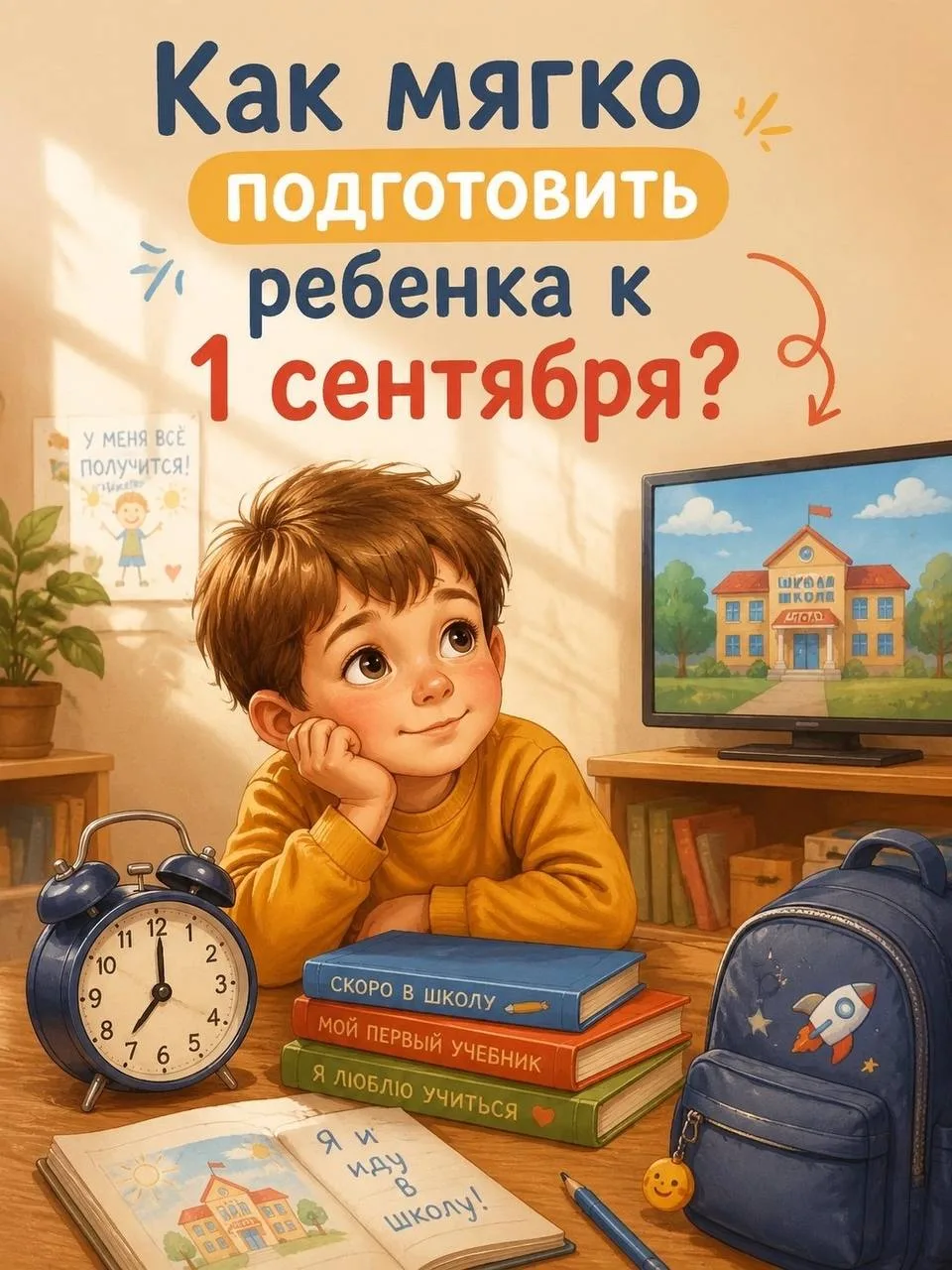 Как мягко подготовить ребенка к 1 сентября? ⤵️