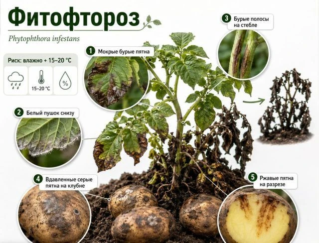 Фитофтора на картошке: почему это страшнее, чем на томатах, и как защитить урожай
 
Во второй полови