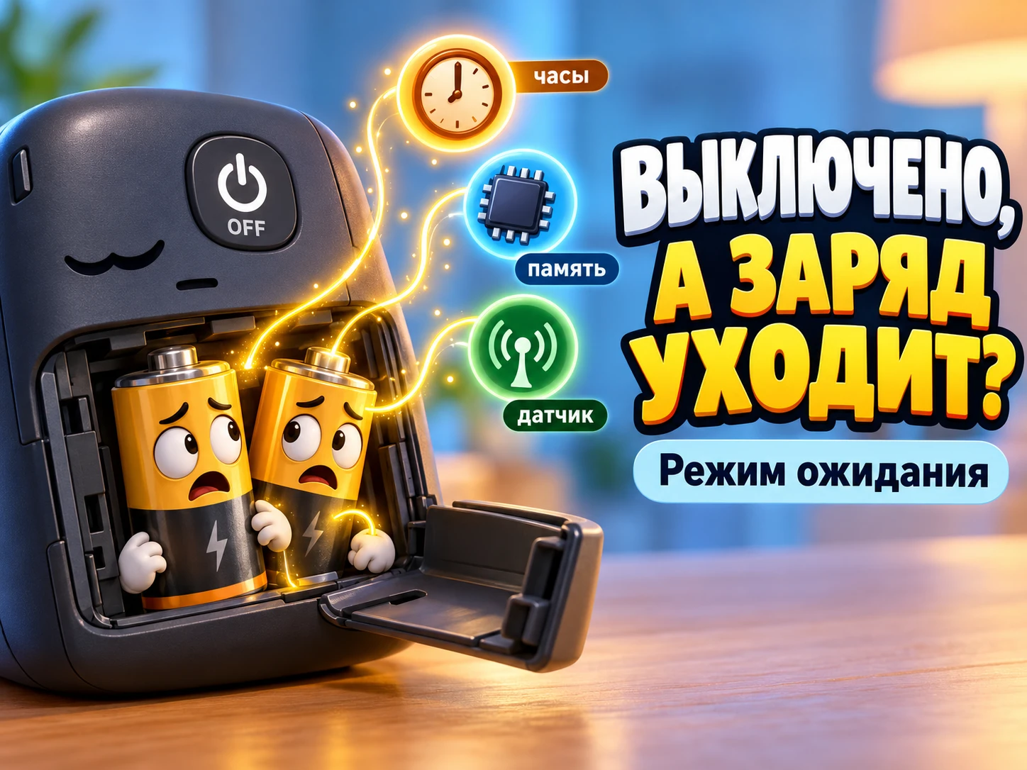 Почему выключенное устройство всё равно иногда расходует батарейки?