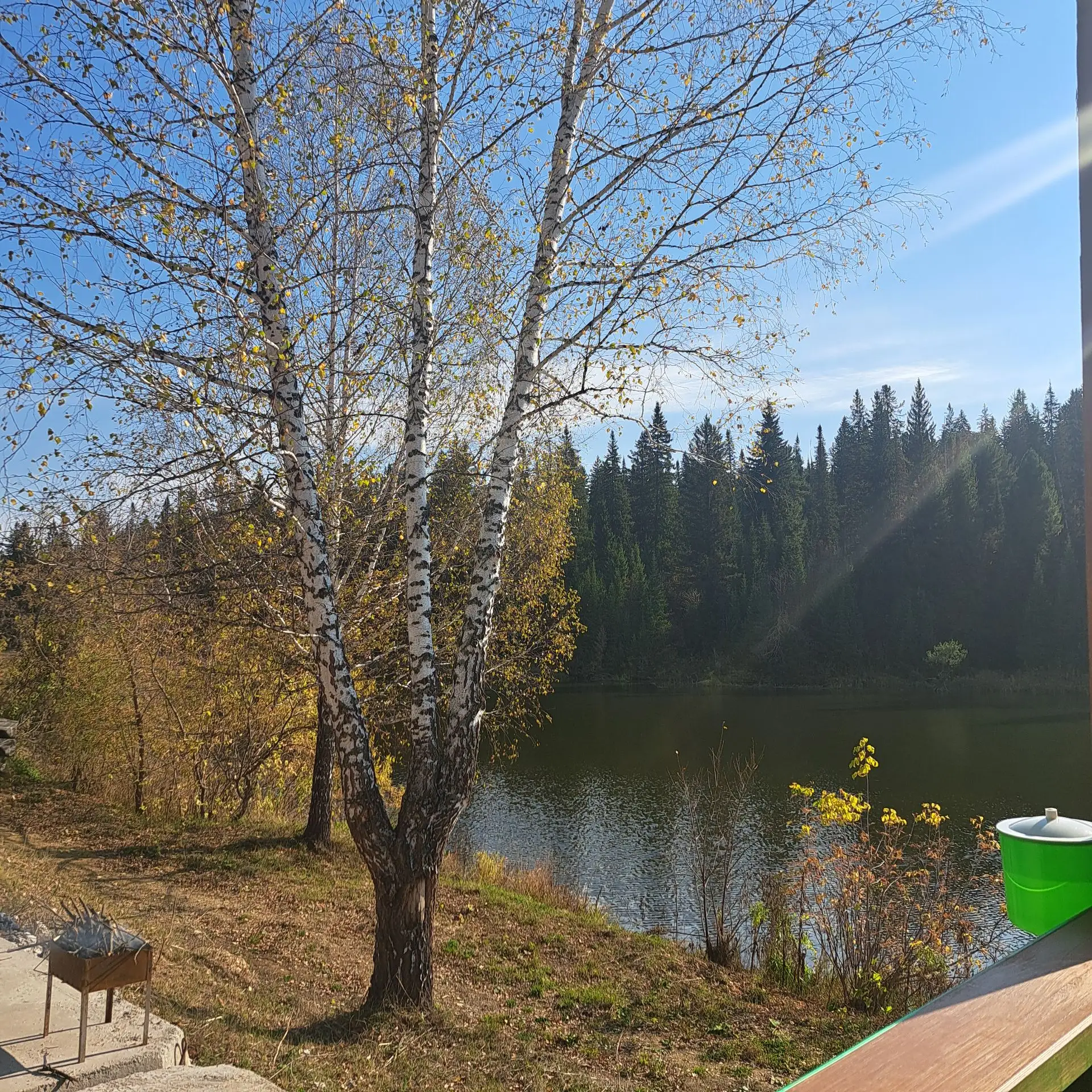 Мангал разожгла,будет скоро обед🍁😉👌