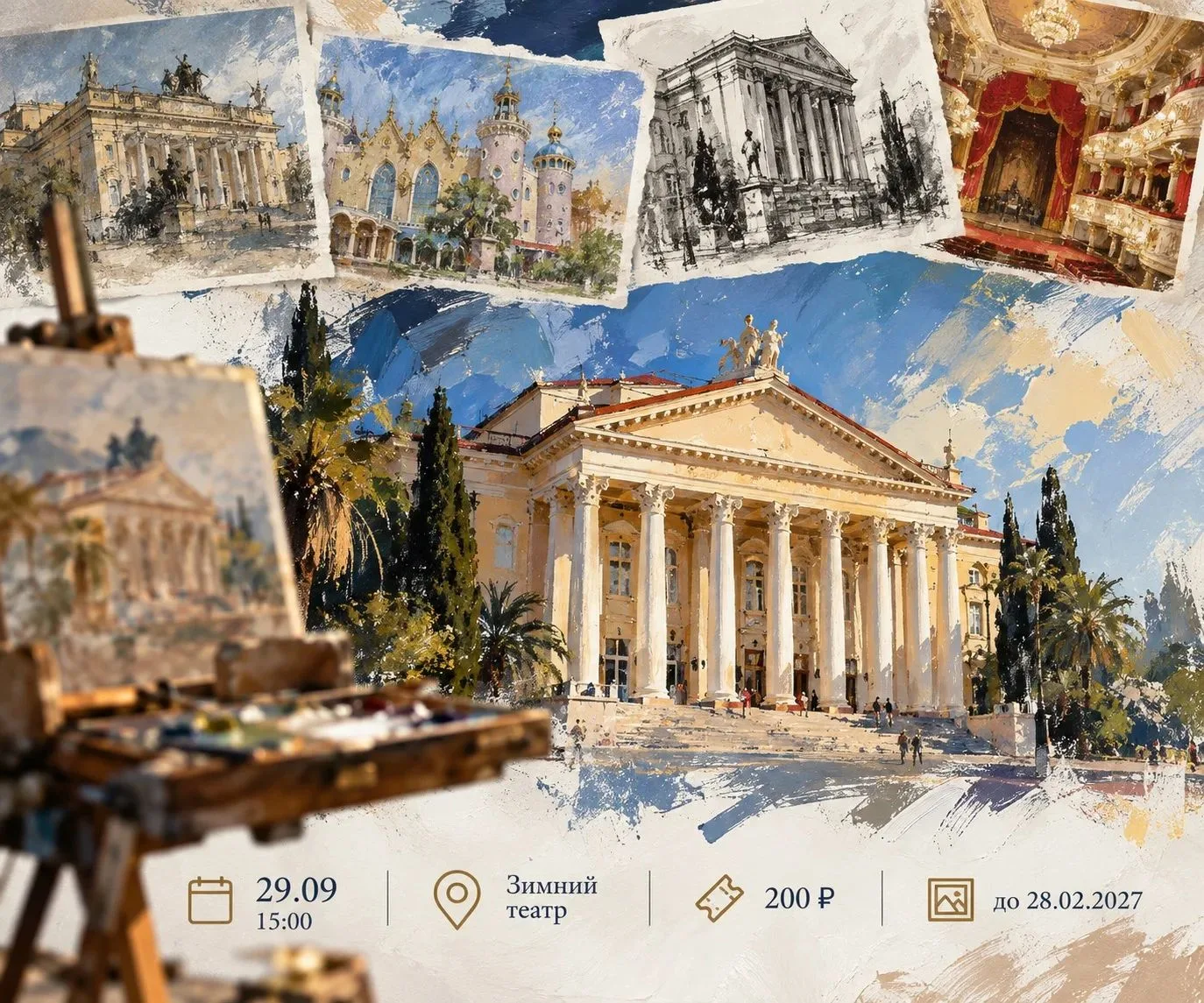 🎨 Зимний театр глазами художников: новая выставка откроется 29 сентября
