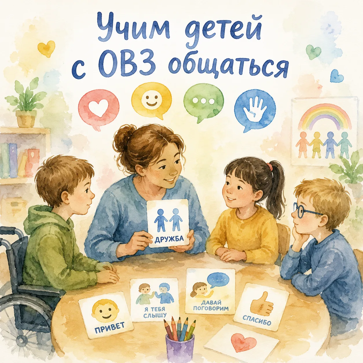 🎯 Консультация логопеда📌 Учим детей с ОВЗ общаться