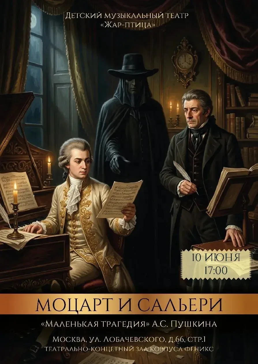 Дорогие друзья! 
Приглашаем вас на премьеру спектакля «Моцарт и Сальери» детского музыкального театр