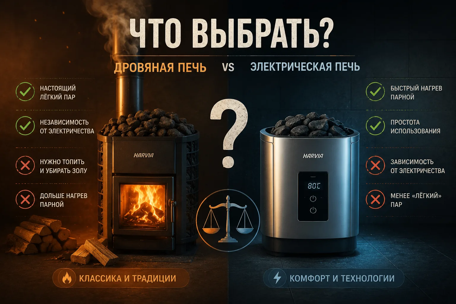 Электрическая или дровяная печь: что выбрать?🤔Этот вопрос рано или поздно встаёт перед...