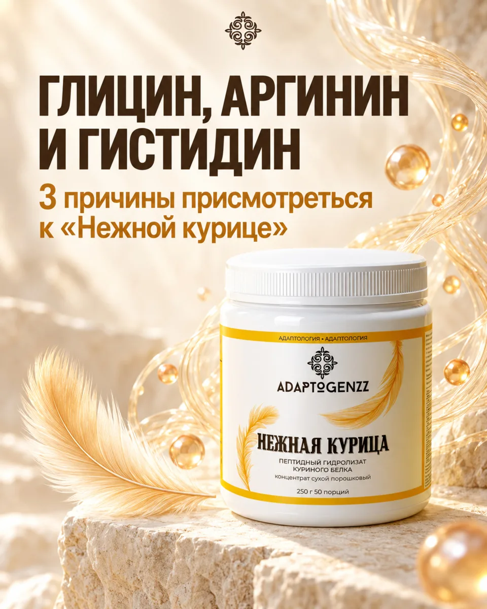 Почему в составе «Нежной курицы» стоит обратить внимание именно на глицин, аргинин и ги...