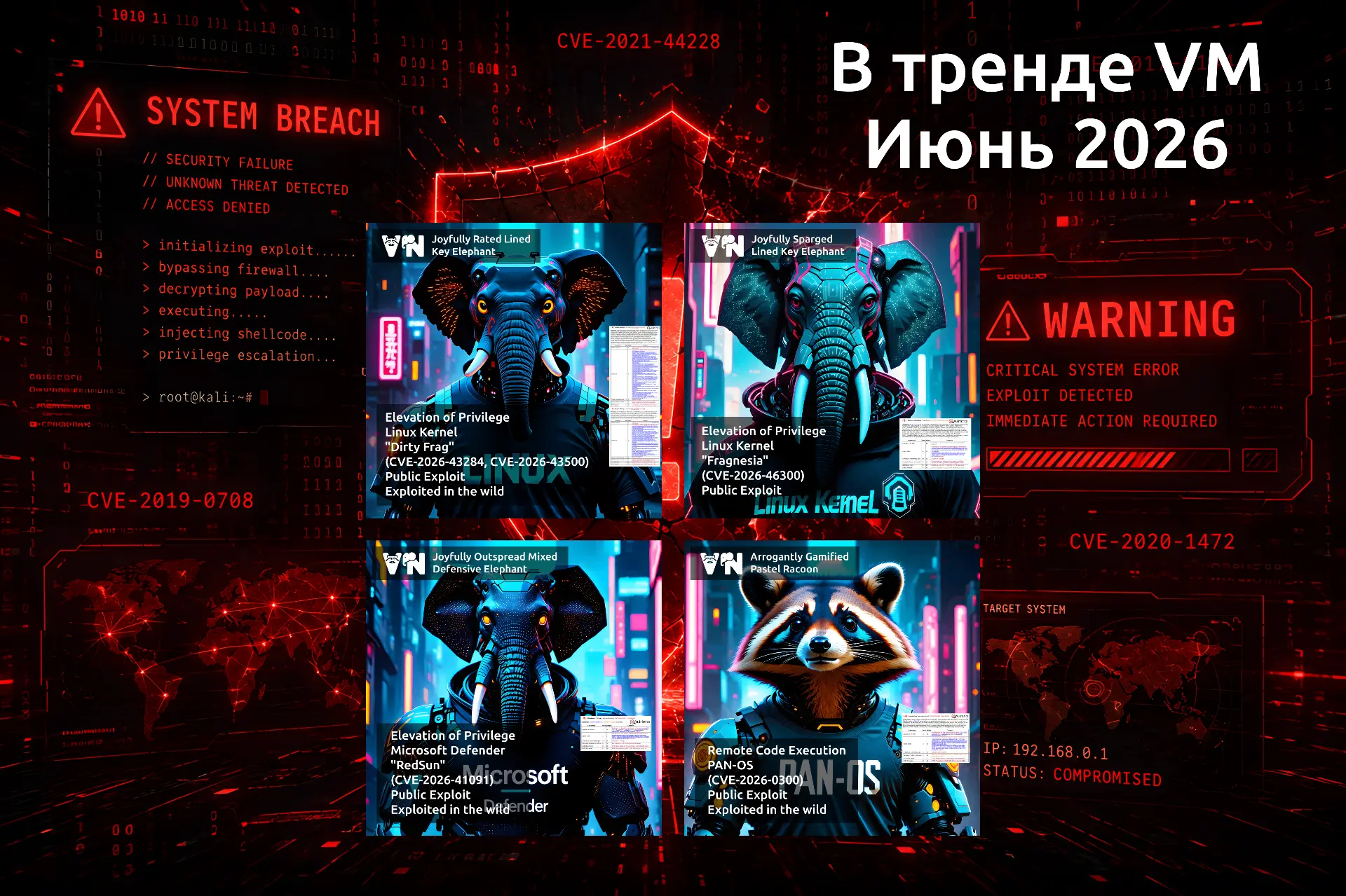 Июньский "В тренде VM": уязвимости ядра Linux, Microsoft Defender и устройств Palo Alto Networks. Пр