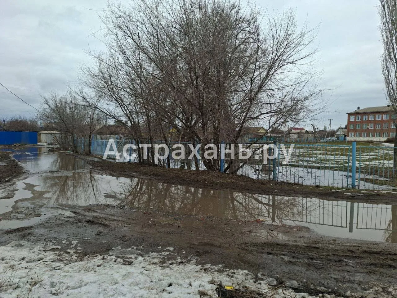 «Школа на болоте»: школьники добираются до парт по колено в грязи. В Ахтубинске с приходом весны для