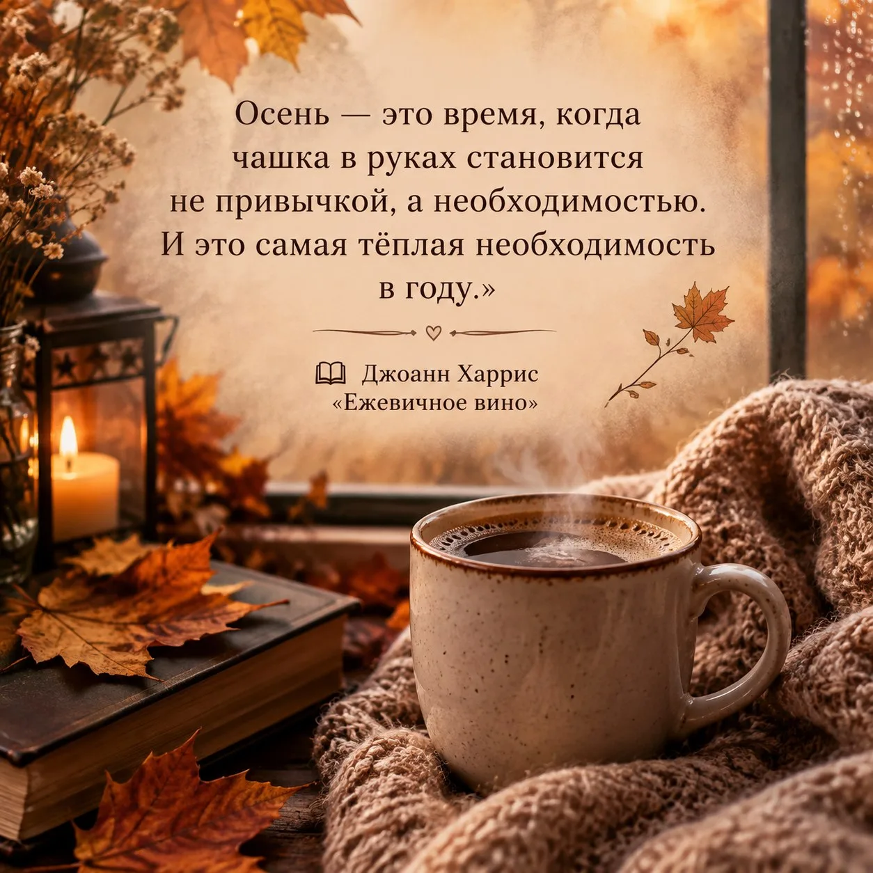 Осень — это время, когда чашка в руках становится не привычкой, а необходимостью. И это...
