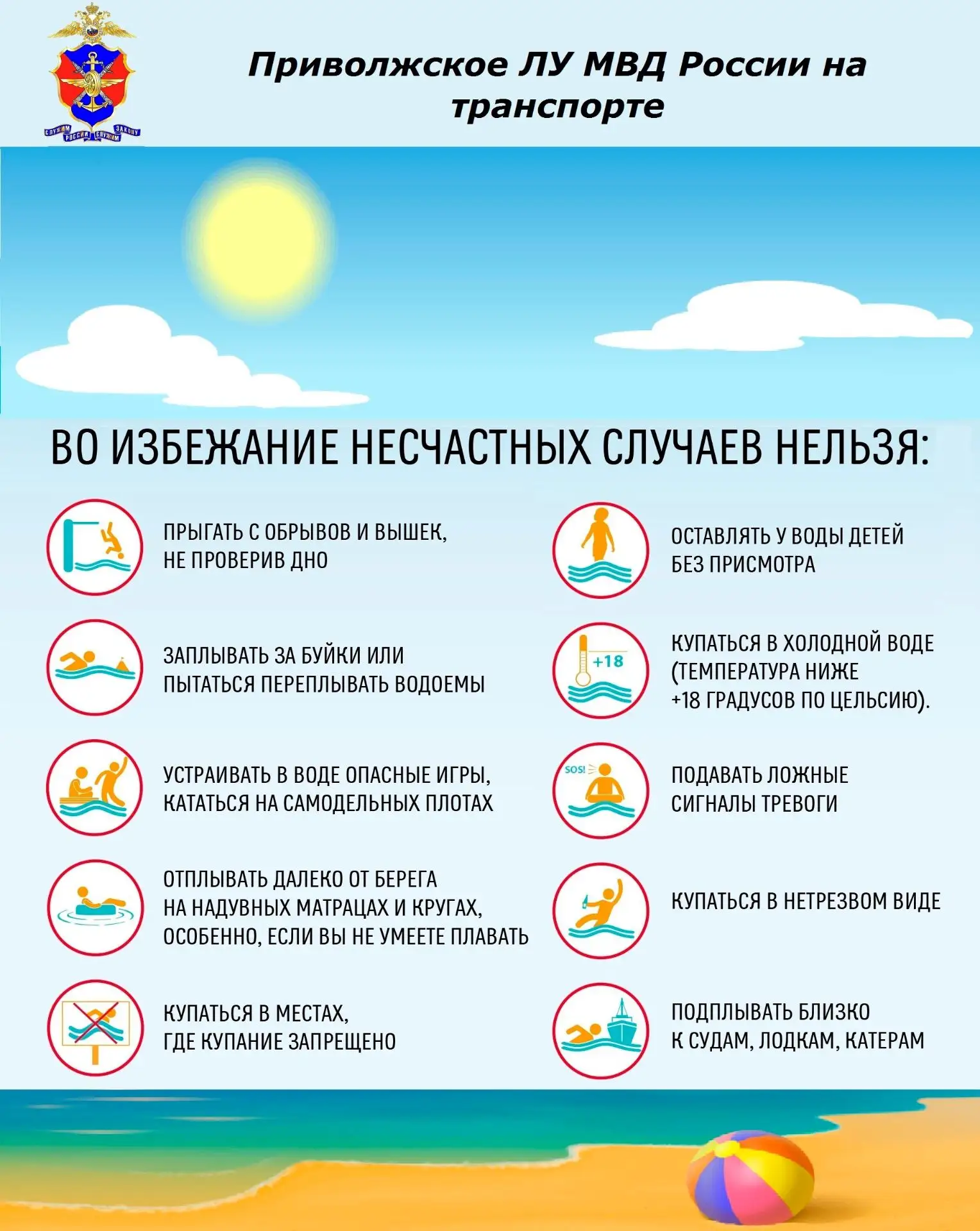 Правила безопасного купания: берегите себя и окружающих!