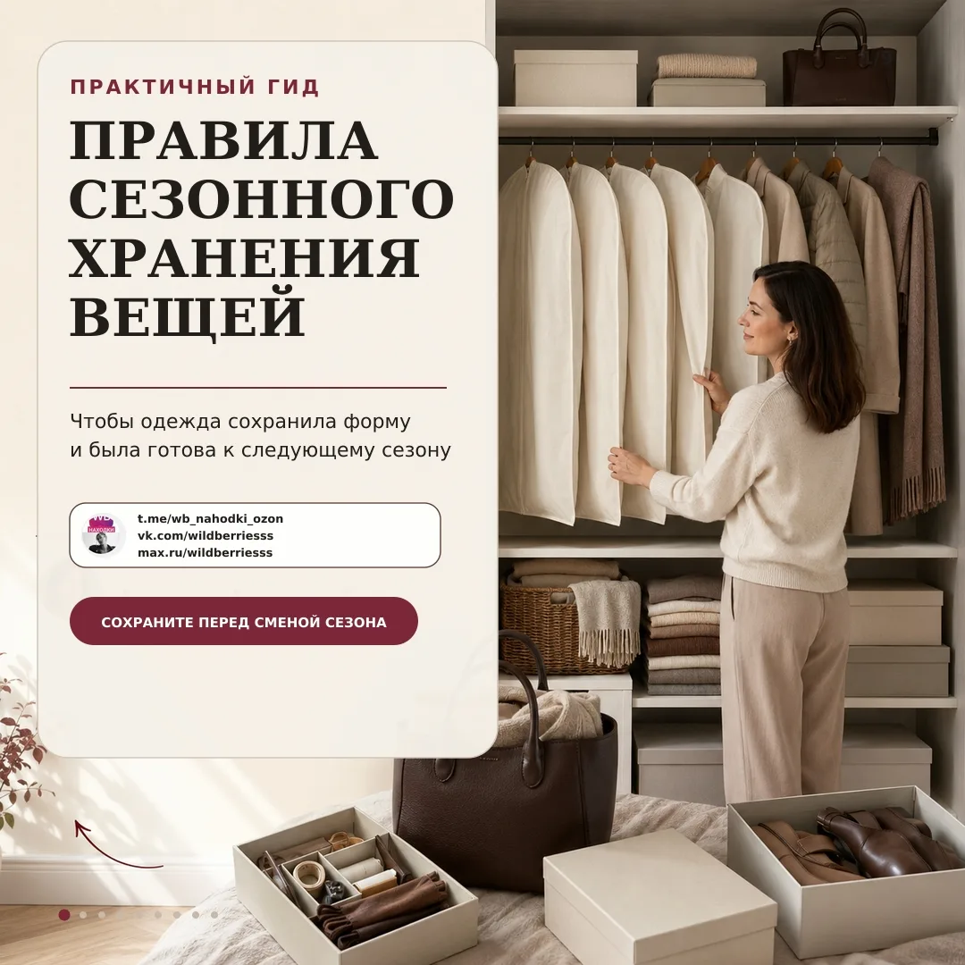 Правила сезонного хранения вещей✅👉