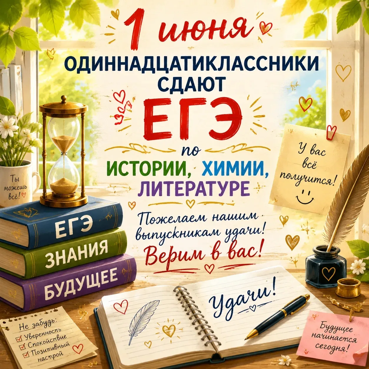 🚀 Завтра стартует основной этап ЕГЭ!
