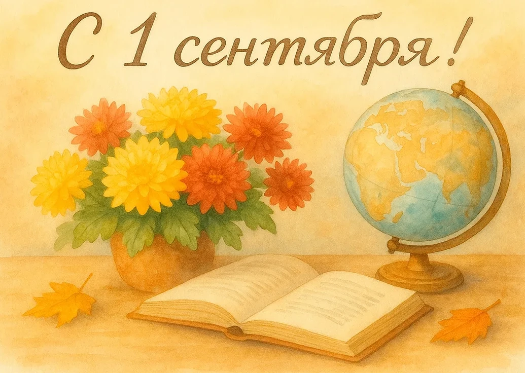 «С Днём знаний, с 1 сентября! 🎉 Пусть новый учебный год будет полон ярких открытий, ин...
