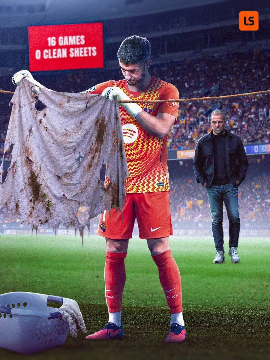🧤 «Барселона» продолжает ждать «сухой» матч в Европе 👀