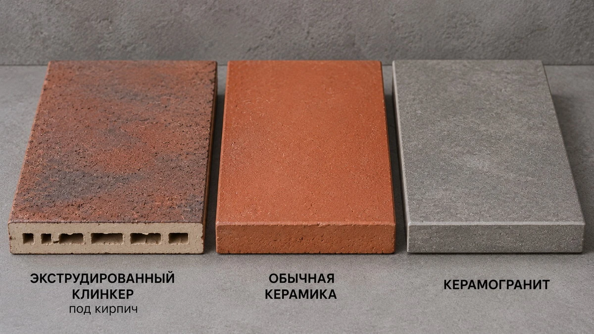 Плитка клинкерная и керамогранит: разница и применение