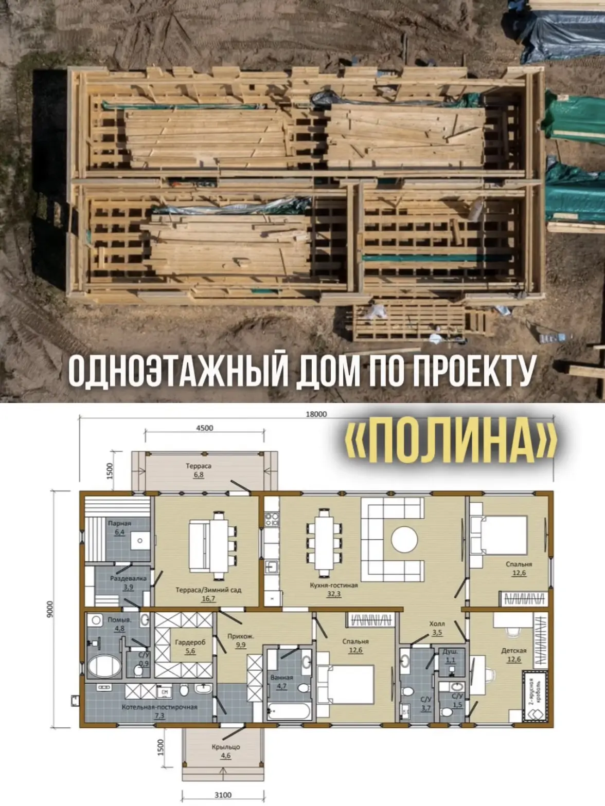 Одноэтажные дома не теряют популярности. И это понятно: никаких лестниц, всё необходимо...