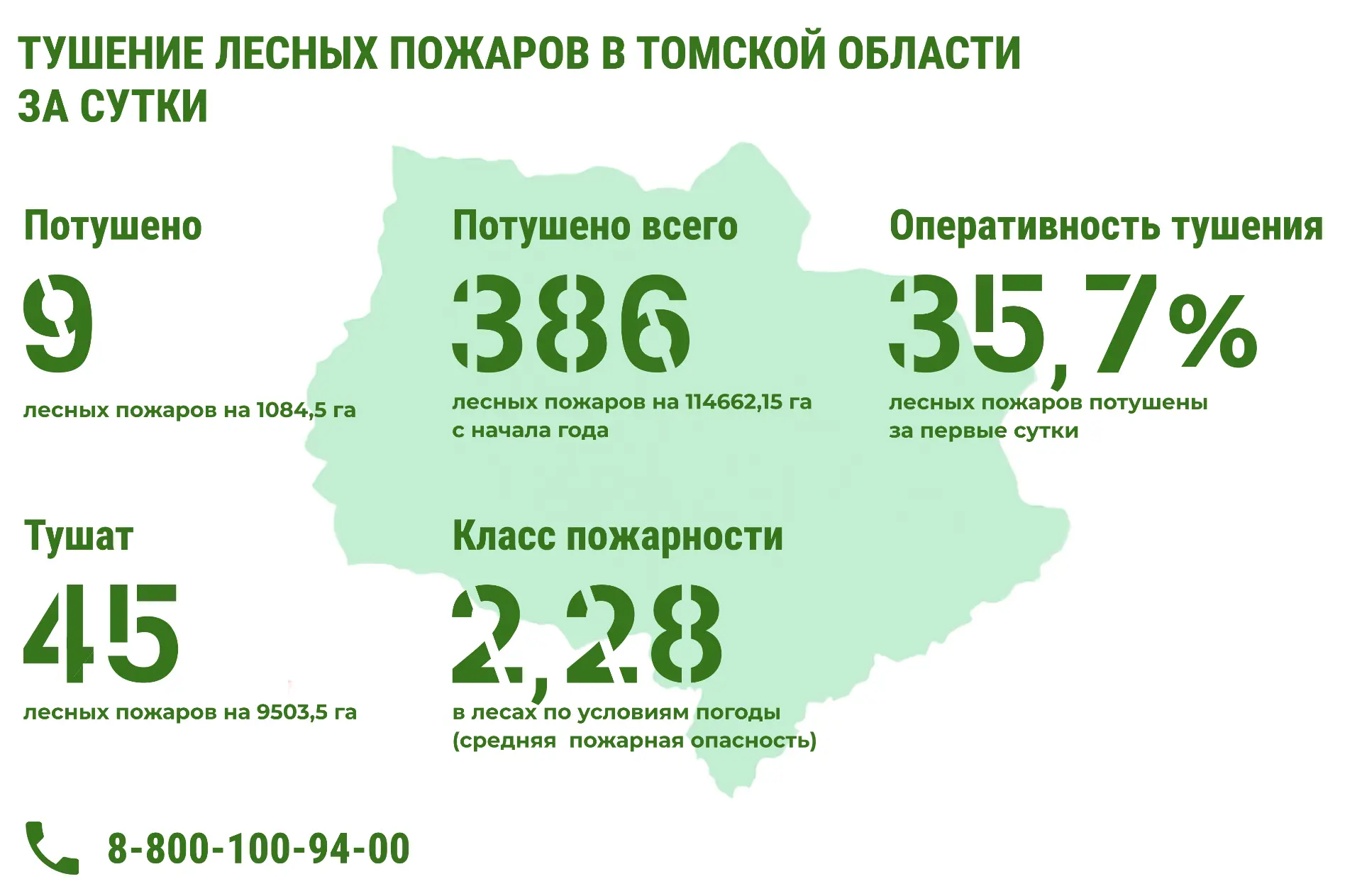 Тушение лесных пожаров в Томской Области за сутки🔥