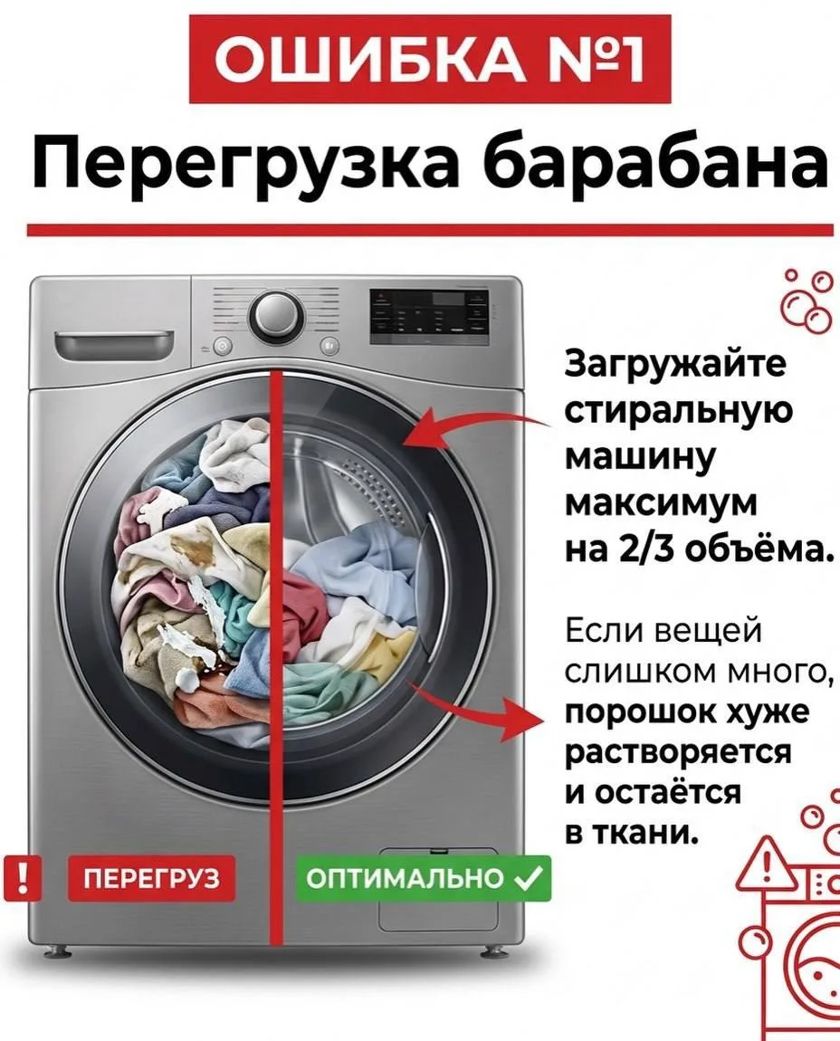 🧺 Секреты стирки

👉 Лайфхаки для хозяйки
